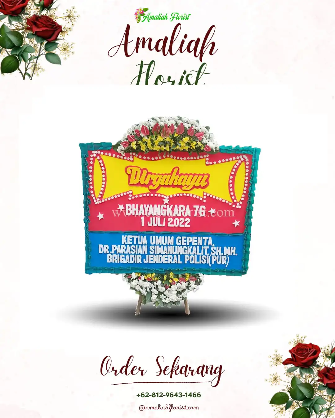 Papan Bunga HUT Ulang Tahun Kuta Makmur